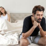Man experiencing performance anxiety sex and concerns about intimate confidence